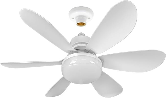 Ventilador de Teto com Lâmpada Encaixe E27 Led 30w Silencioso e Inteligente com Controle Remoto - YODHE