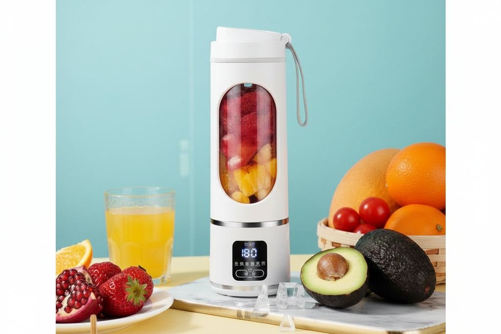 Liquidificador Portátil USB Recarregável – 450ml – 3 Velocidades – Ideal para Sucos e Vitaminas