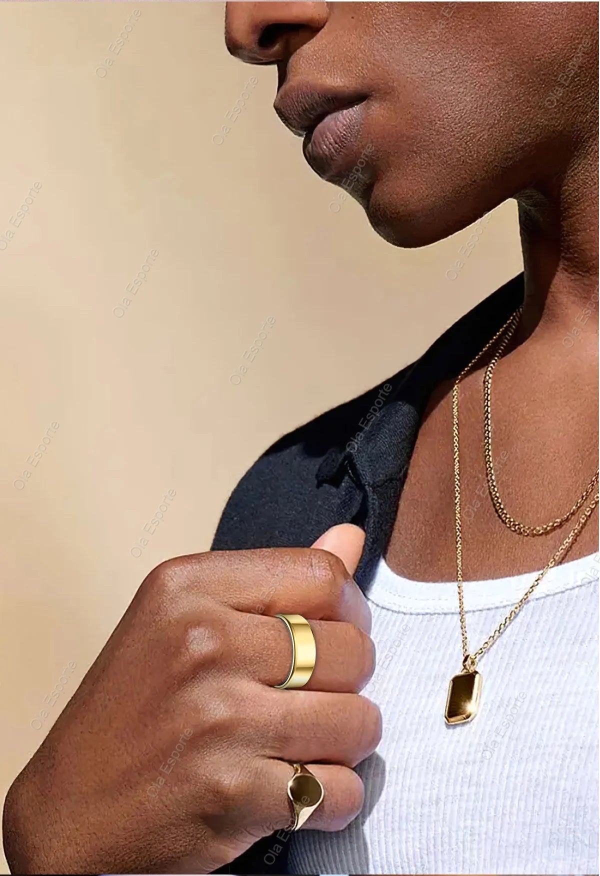 Anel Inteligente Smart Ring – Monitor Cardíaco, Ox igênio e Temperatura – À Prova d'água 5ATM