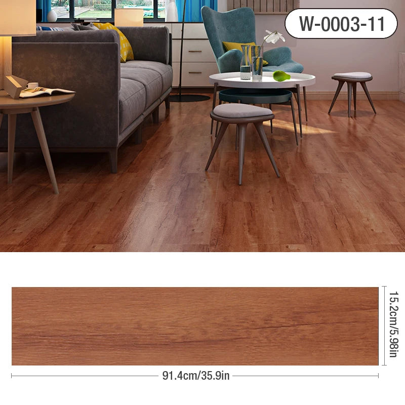 Self-adhesive Wood Grain Floor Wall Stickers PVC Wallpaper for Living Room Toilet Kitchen Home Floor Decor Waterproof Sticker