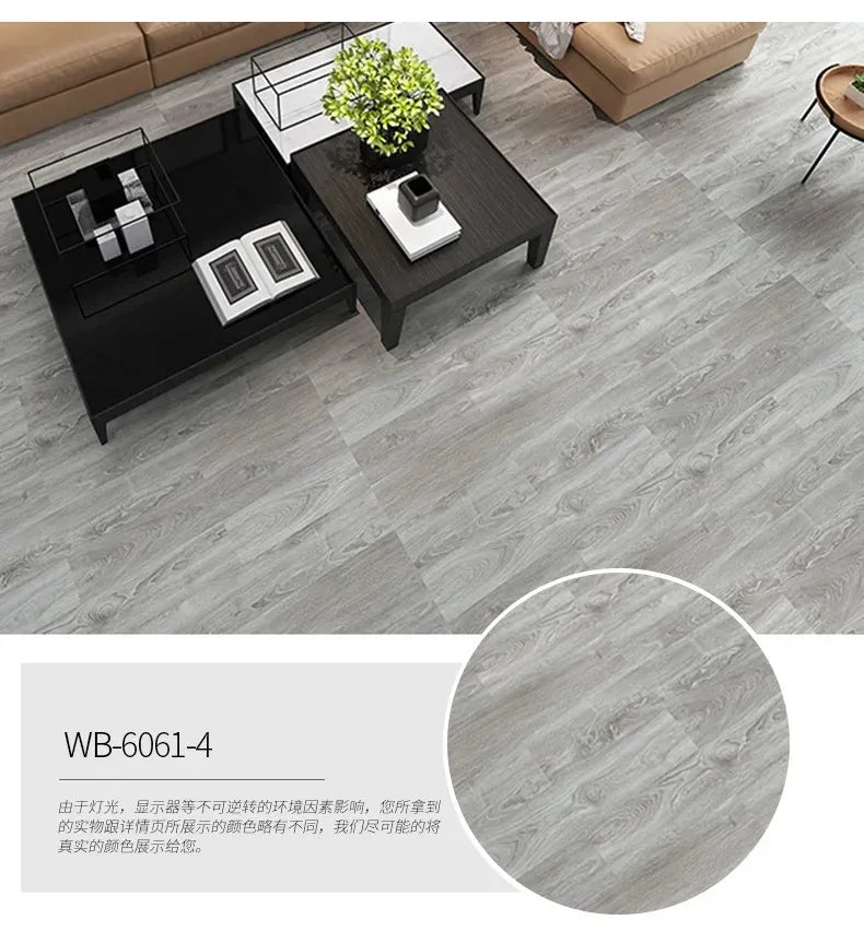 Kit 10 Adesivos de Piso Efeito Madeira – PVC Grosso Impermeável – 40x15cm