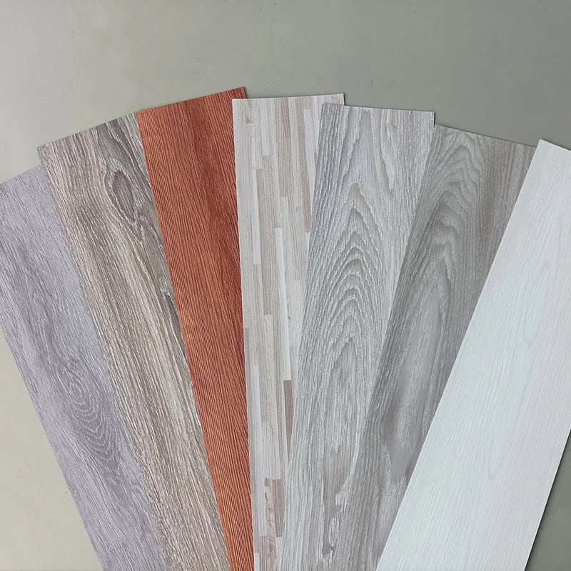 Self-adhesive Wood Grain Floor Wall Stickers PVC Wallpaper for Living Room Toilet Kitchen Home Floor Decor Waterproof Sticker