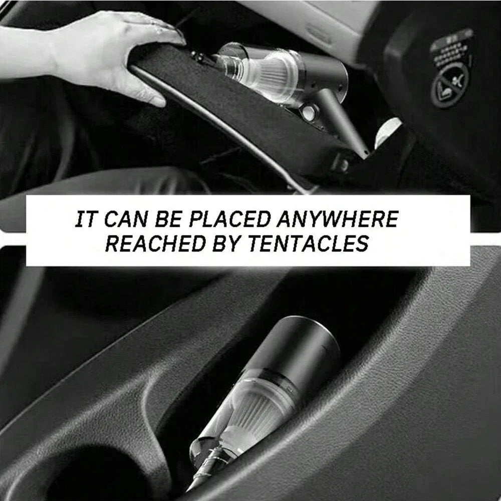 Aspirador Portátil Sem Fio 120W – Filtro HEPA Lavável – Casa e Carro – USB-C