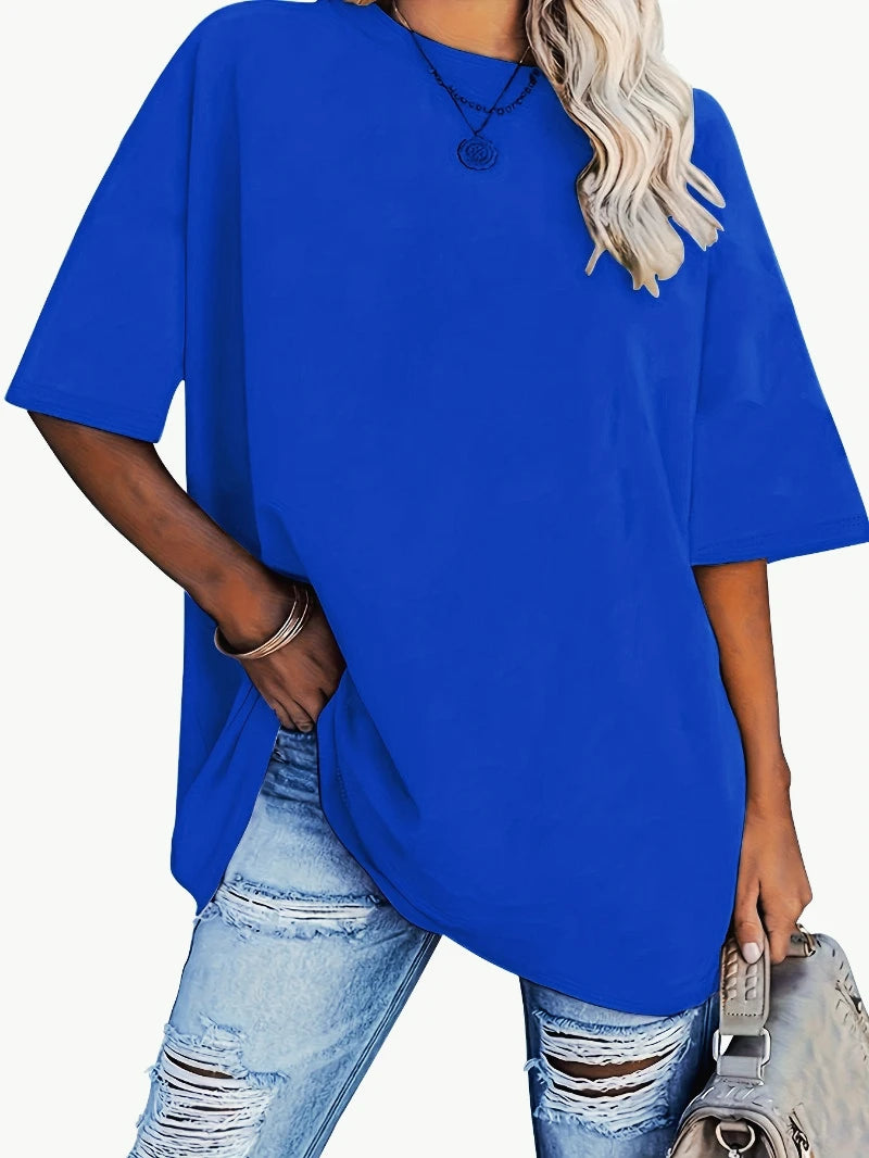 Kit 5 Camisetas Femininas Plus Size  Casual e Confortável