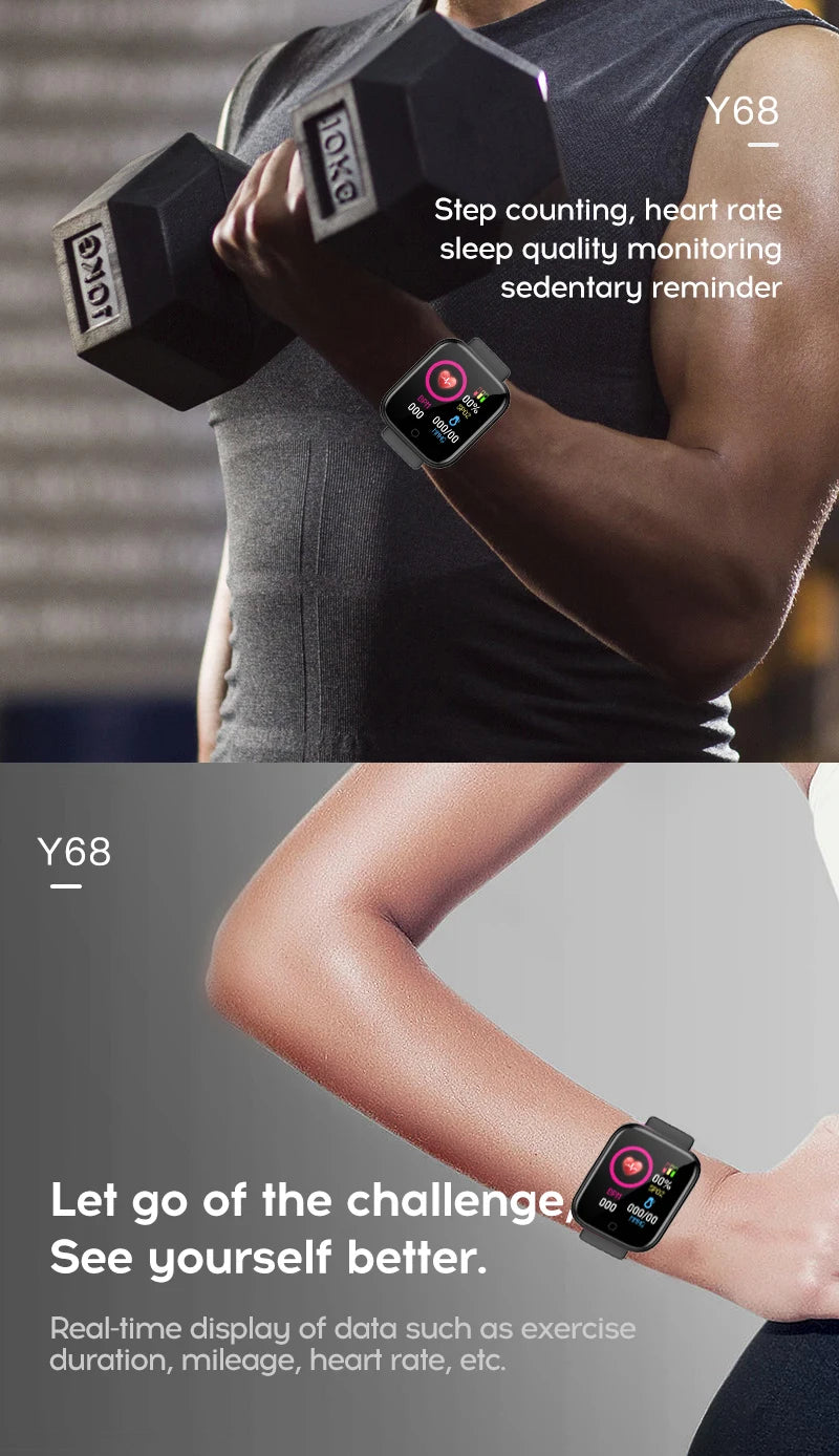 Smartwatch Esportivo – Monitor Cardíaco e Sono – Notificações – Unissex