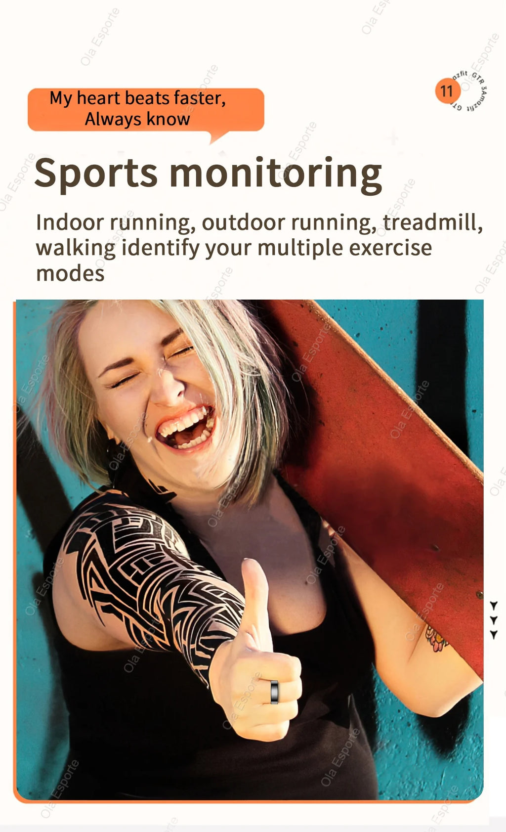 Anel Inteligente Smart Ring – Monitor Cardíaco, Ox igênio e Temperatura – À Prova d'água 5ATM