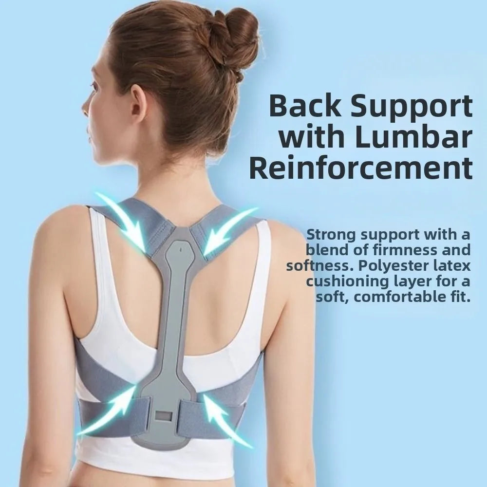 Corretor de Postura Cinto Ajustável – Suporte para Coluna e Ombros – S/M/L/XL