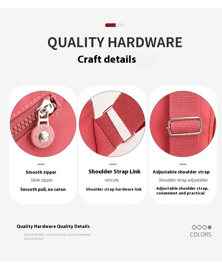 Pochete Feminina em Nylon – Bolsa Transversal com Aba – Viagem e Uso Casual