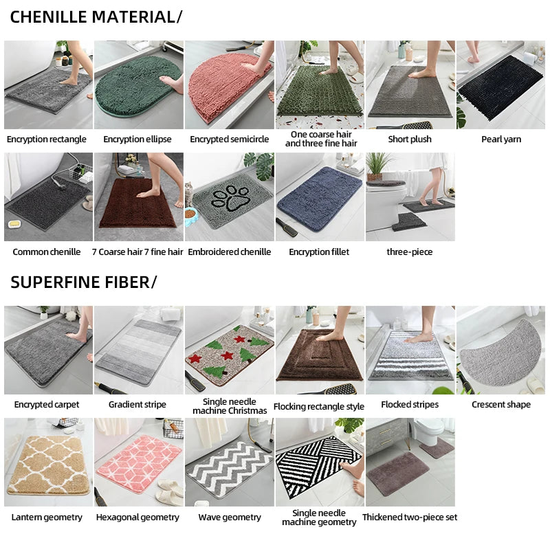 Tapete Multiuso Antiderrapante – Absorção de Água – Lavável na Máquina – Cozinha e Banheiro