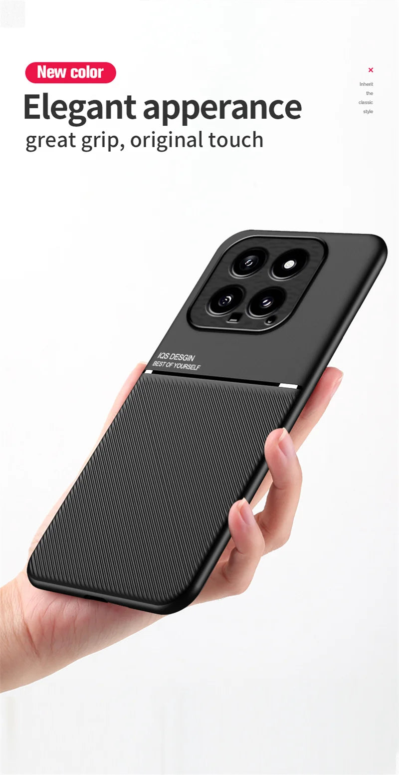 Rugged Non-Slip Case for Xiaomi 15T 14T 14 Ultra 13T Pro 13 Lite 12 12T 11T Cover With Car Magnetic Holder Coque Fundas Capa