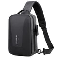 Bolsa Transversal Antifurto com Cadeado e Porta USB – Nylon Resistente