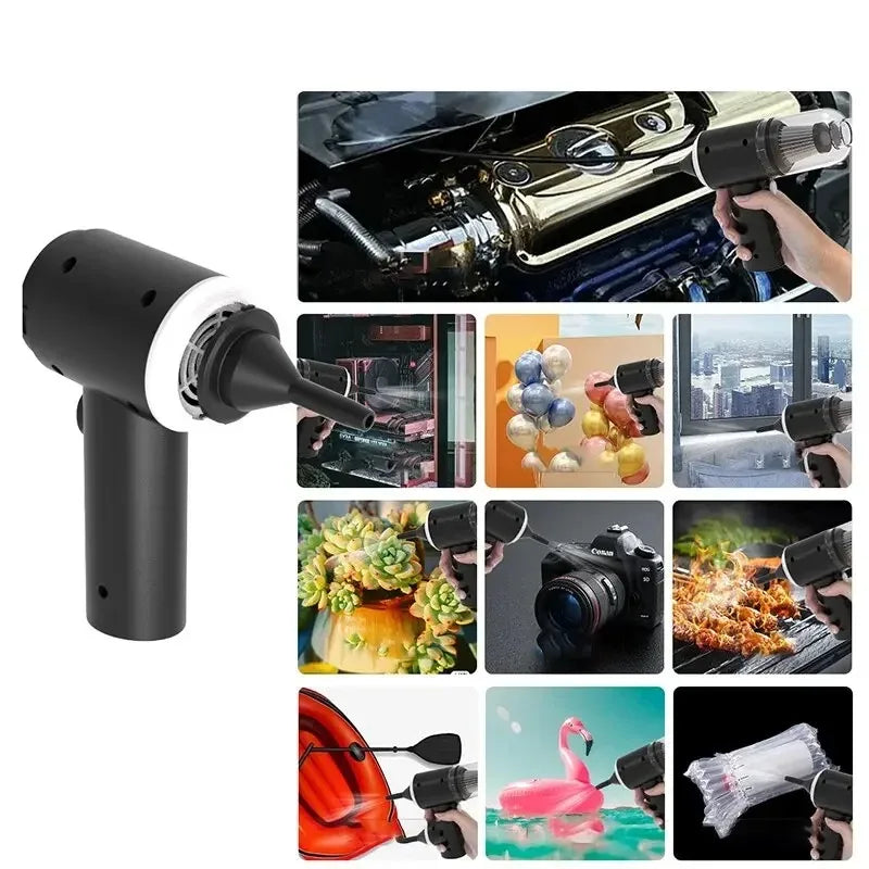Aspirador de Pó Portátil Sem Fio 9000Pa – USB – Bateria 1200mAh – Automóvel e Casa