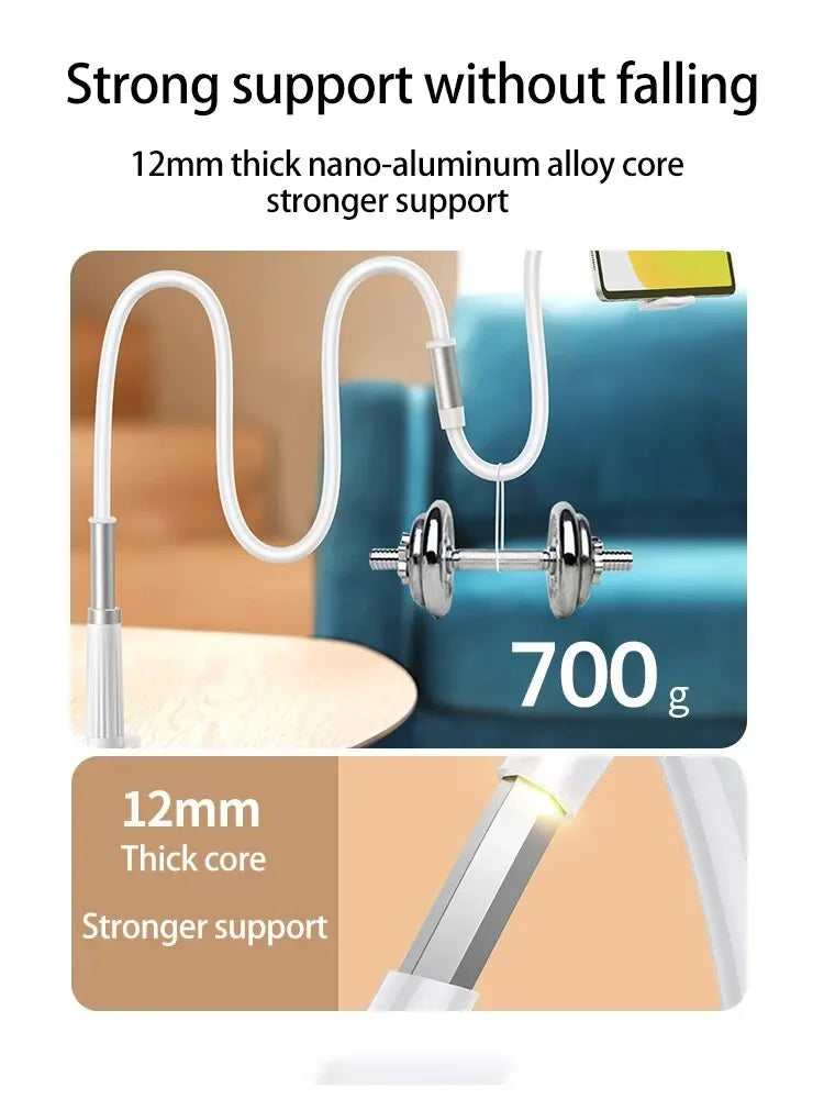 Suporte Flexível Pescoço de Ganso para Celular – Braço Longo – Cama, Mesa e Lives