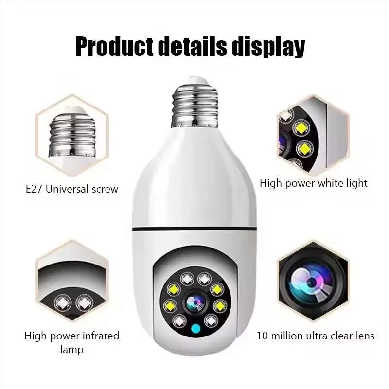 Mini Câmera IP WiFi Full HD – Monitoramento Interno – Encaixe E27