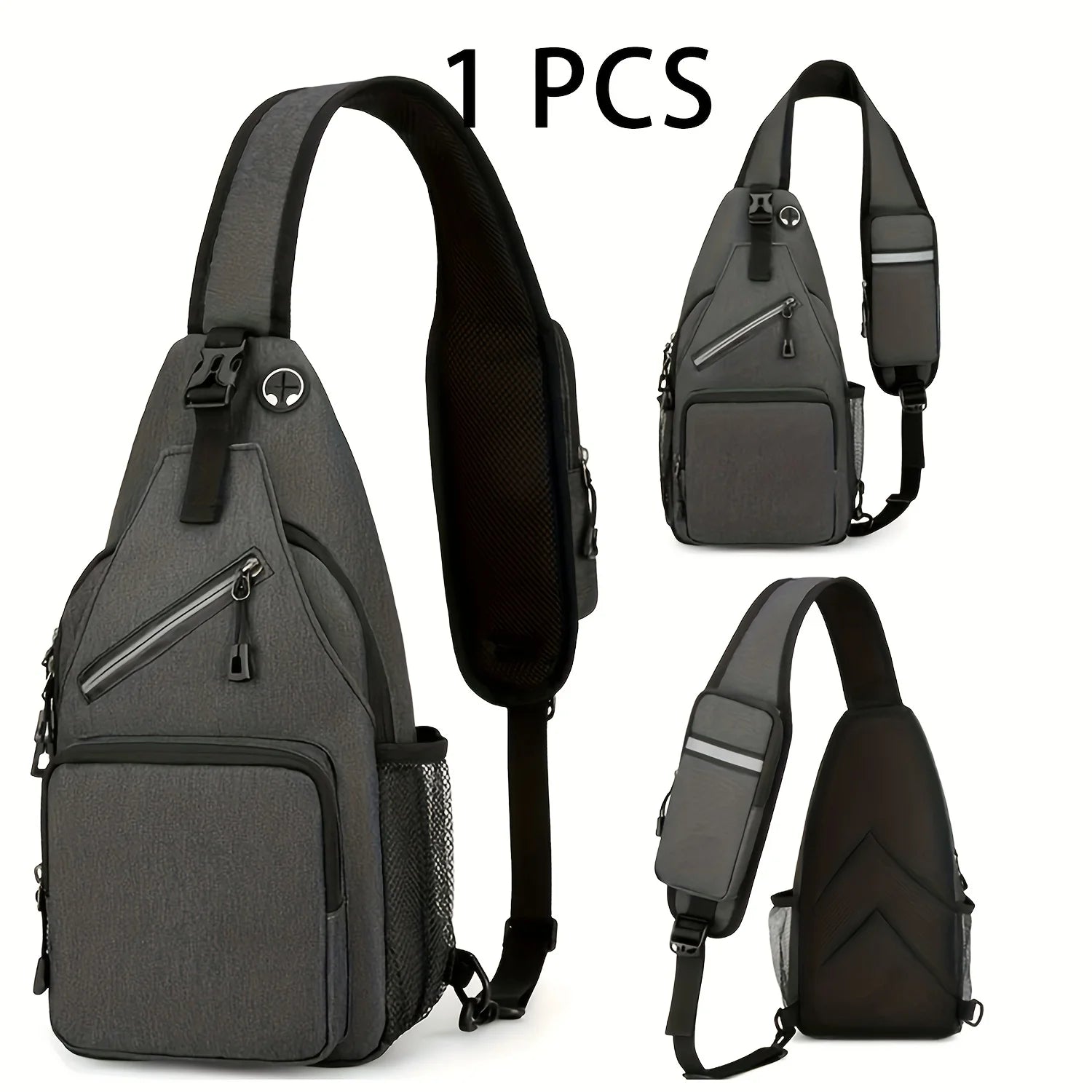 Mochila Transversal Leve Unissex – Bolsa de Ombro para Trilha e Viagem