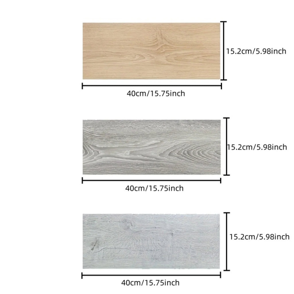 Kit 10 Adesivos de Piso Efeito Madeira – PVC Grosso Impermeável – 40x15cm