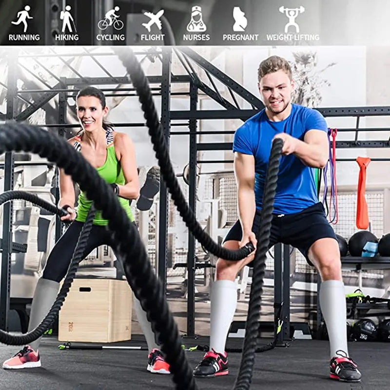 2 Pairs Compression Stockings Blood Circulation Promotion Slimming Sport Nurse Socks Anti Fatigue Comfort Knee High