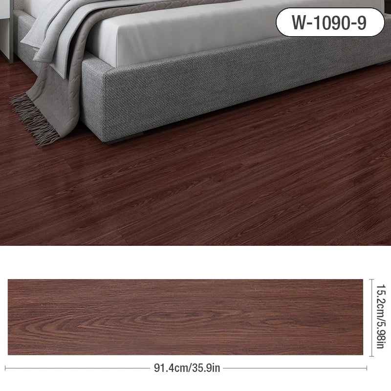 Self-adhesive Wood Grain Floor Wall Stickers PVC Wallpaper for Living Room Toilet Kitchen Home Floor Decor Waterproof Sticker
