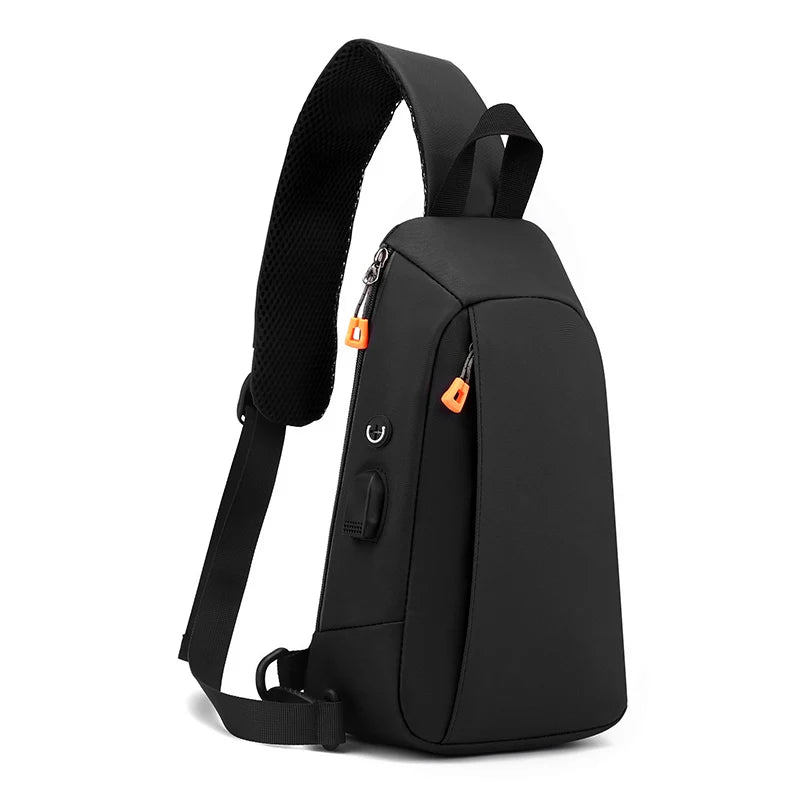 Bolsa Transversal Masculina Multibolsos – Tecido Oxford – Uso Diário e Viagem