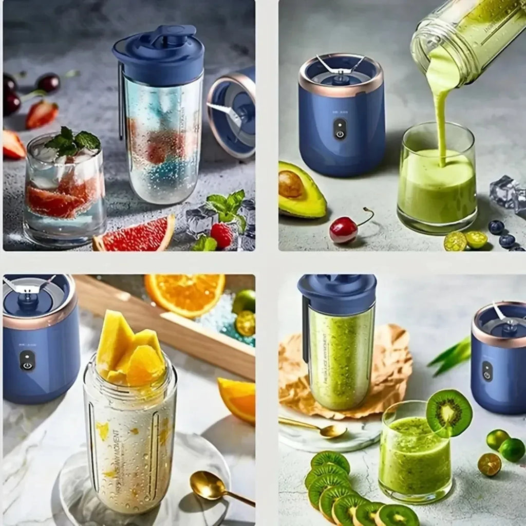 Liquidificador Portátil USB 400ml – Mini Mixer Elétrico para Smoothie e Vitamina