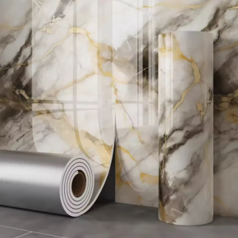 Papel de Parede Mármore em Espuma – Imitação de Azulejo – Autoadesivo Impermeável