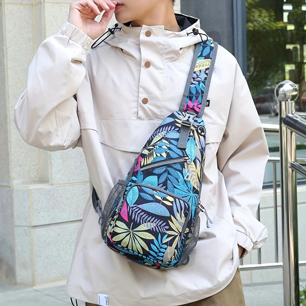 Mochila Transversal Leve Unissex – Bolsa de Ombro para Trilha e Viagem