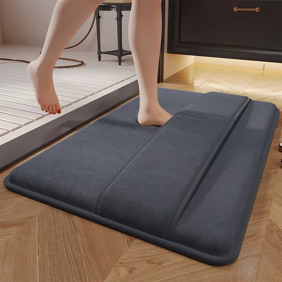 Tapete Super Absorvente de Camurça – Antiderrapante – Banheiro, Cozinha e Entrada
