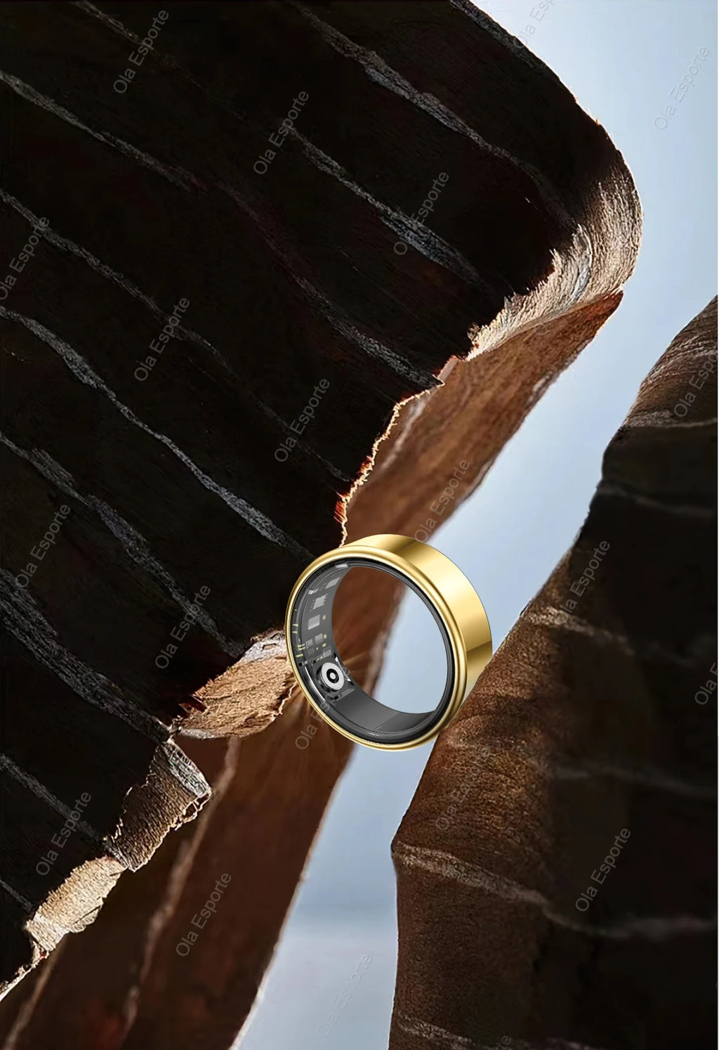 Anel Inteligente Smart Ring – Monitor Cardíaco, Ox igênio e Temperatura – À Prova d'água 5ATM