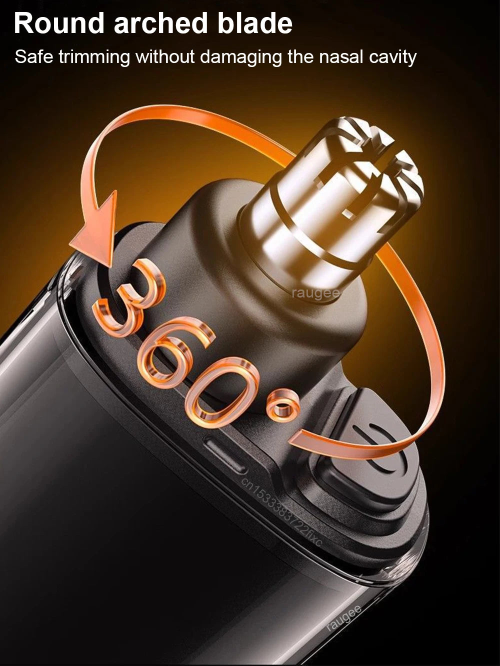 Aparador de Pelos Nasal Elétrico Recarregável – Lâmina Dupla Inox – IPX7 – Display LED