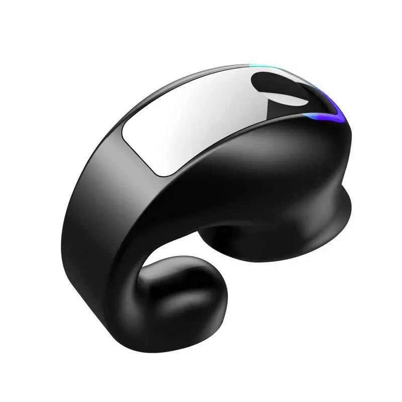 Fone Bluetooth Clip-On Esportivo – Design Aberto – Cancelamento de Ruído – Microfone HD