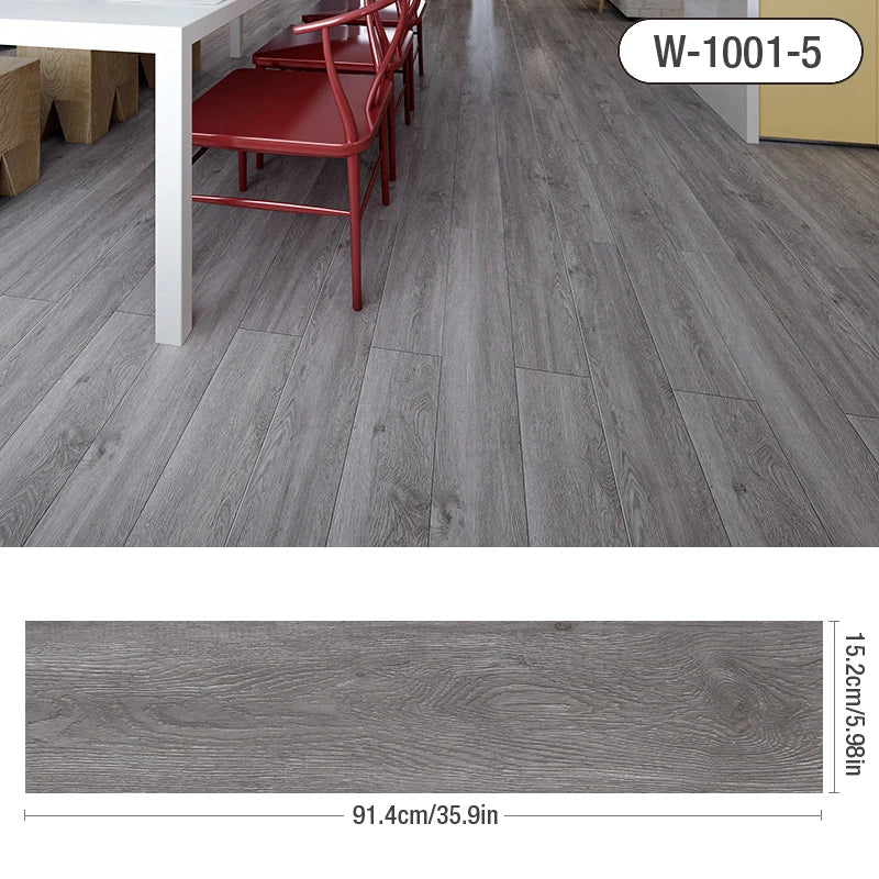 Self-adhesive Wood Grain Floor Wall Stickers PVC Wallpaper for Living Room Toilet Kitchen Home Floor Decor Waterproof Sticker