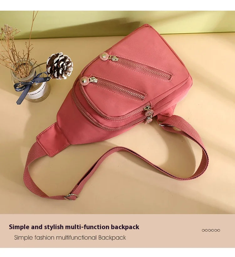 Pochete Feminina em Nylon – Bolsa Transversal com Aba – Viagem e Uso Casual