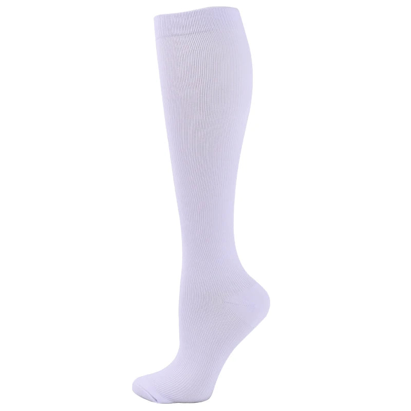 2 Pairs Compression Stockings Blood Circulation Promotion Slimming Sport Nurse Socks Anti Fatigue Comfort Knee High