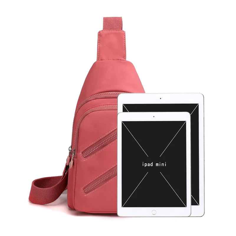 Pochete Feminina em Nylon – Bolsa Transversal com Aba – Viagem e Uso Casual