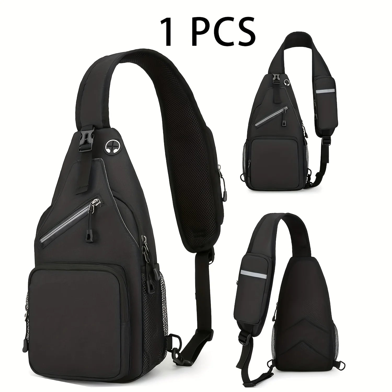 Mochila Transversal Leve Unissex – Bolsa de Ombro para Trilha e Viagem