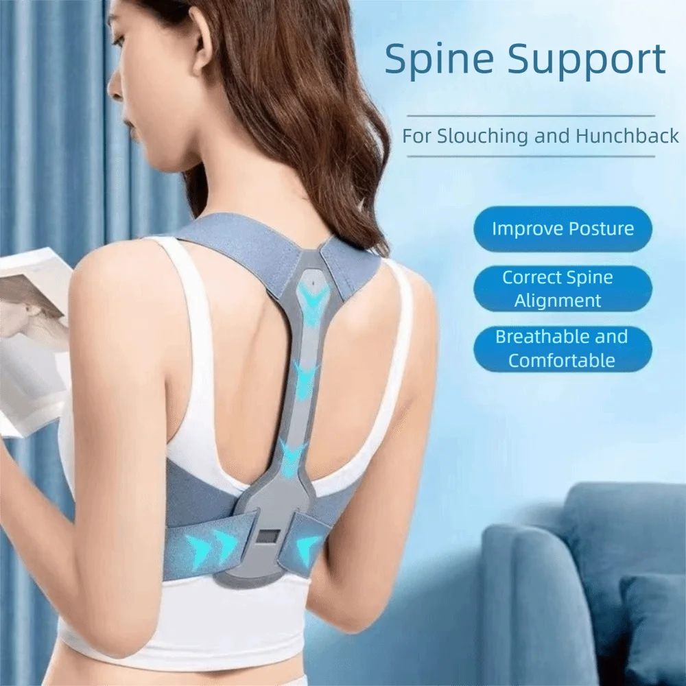 Corretor de Postura Cinto Ajustável – Suporte para Coluna e Ombros – S/M/L/XL