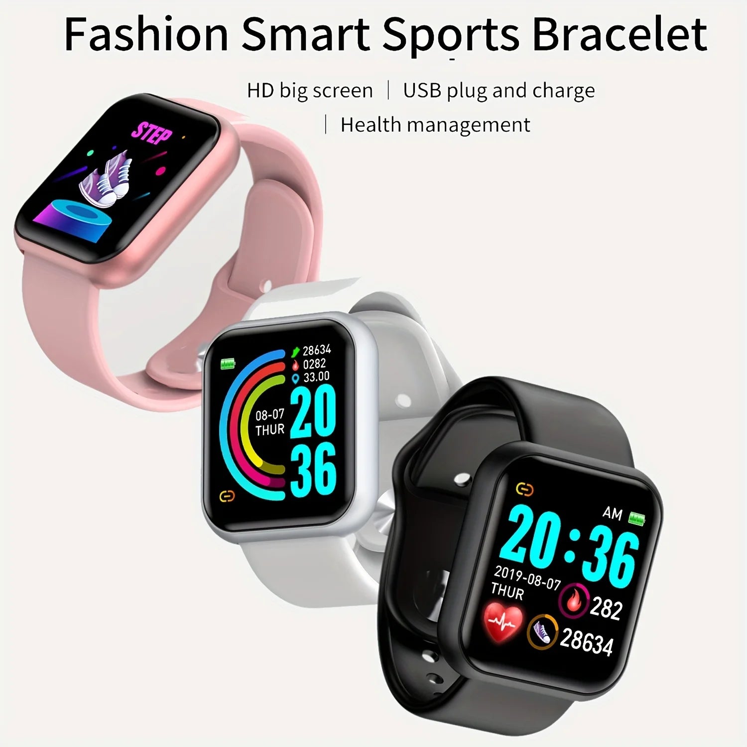 Smartwatch Esportivo – Monitor Cardíaco e Sono – Notificações – Unissex