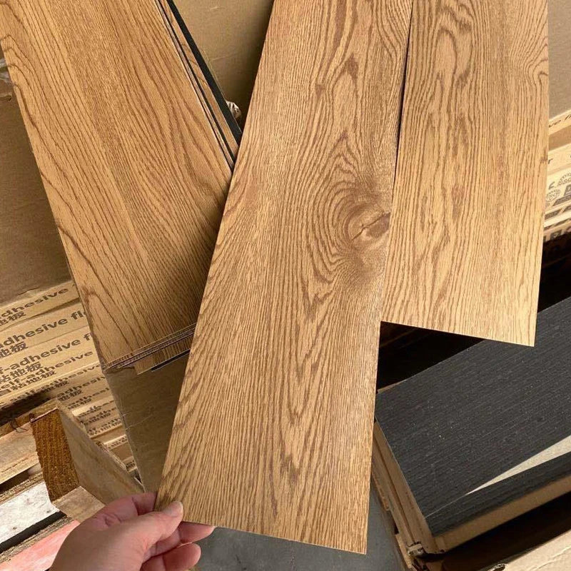 Self-adhesive Wood Grain Floor Wall Stickers PVC Wallpaper for Living Room Toilet Kitchen Home Floor Decor Waterproof Sticker