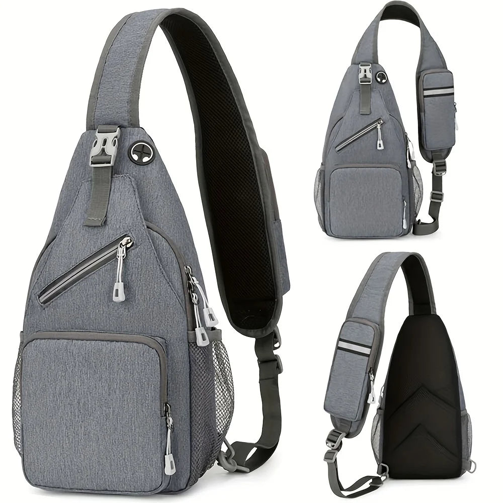 Mochila Transversal Leve Unissex – Bolsa de Ombro para Trilha e Viagem