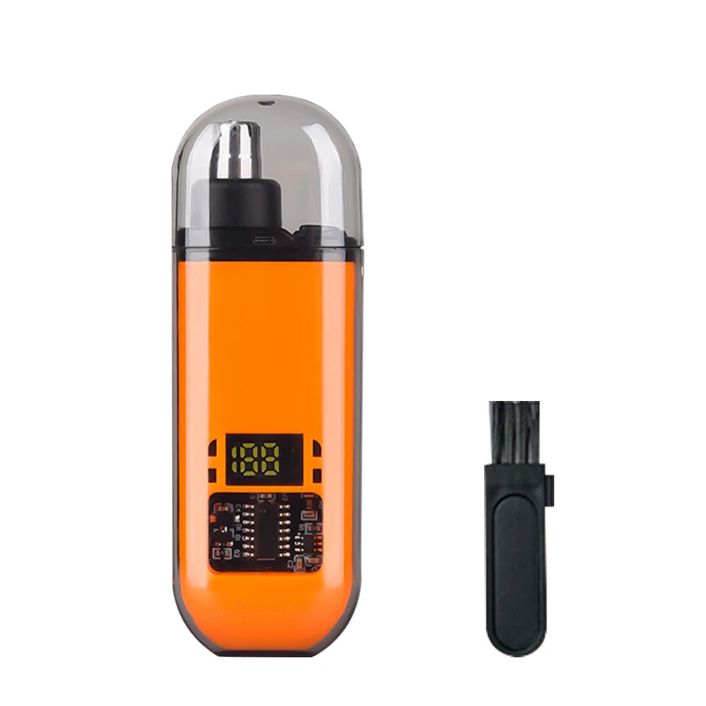 Aparador de Pelos Nasal Elétrico Recarregável – Lâmina Dupla Inox – IPX7 – Display LED