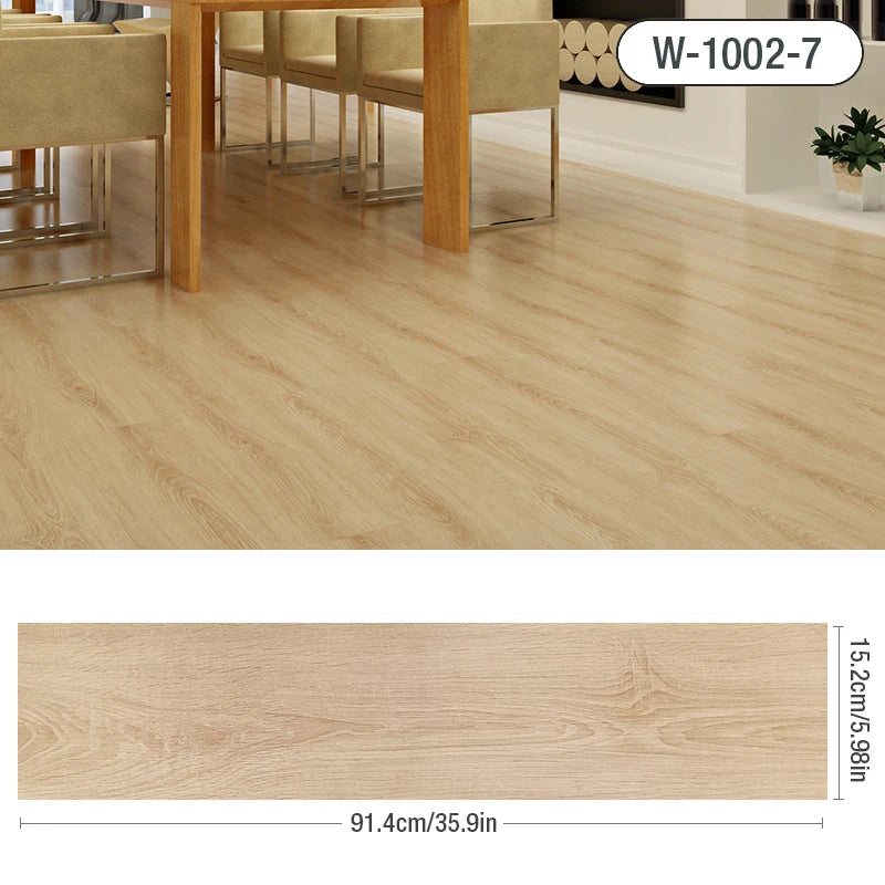 Self-adhesive Wood Grain Floor Wall Stickers PVC Wallpaper for Living Room Toilet Kitchen Home Floor Decor Waterproof Sticker