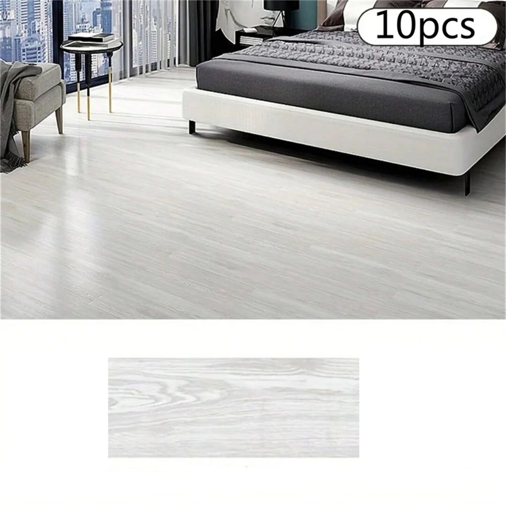 Kit 10 Adesivos de Piso Efeito Madeira – PVC Grosso Impermeável – 40x15cm