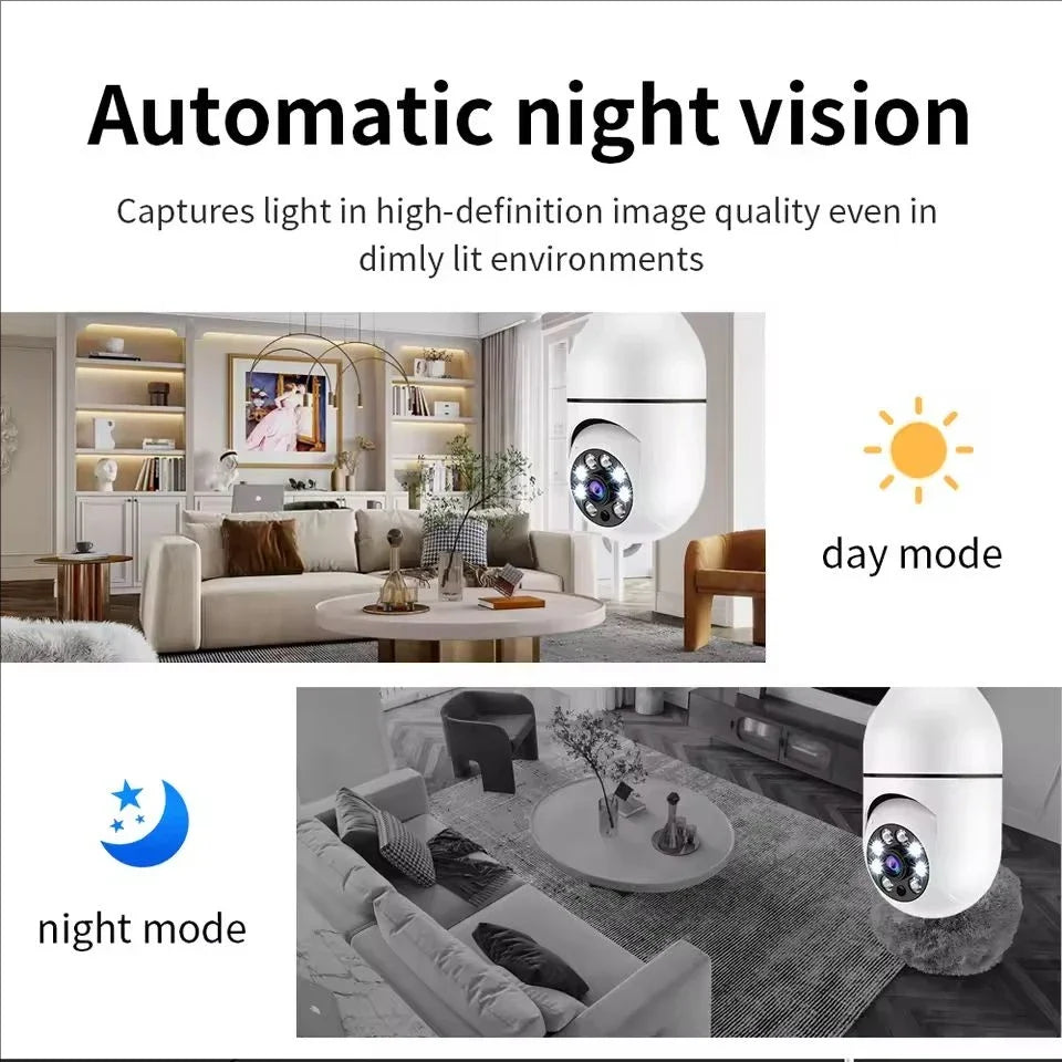 Mini Câmera IP WiFi Full HD – Monitoramento Interno – Encaixe E27