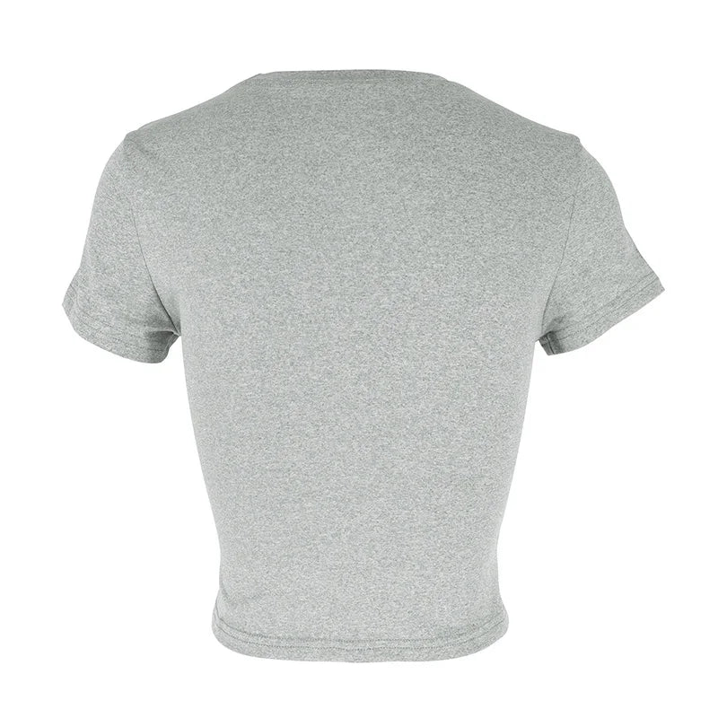 Sexy Women's T-shirt Solid New Summer Streetwear Fashion O-Neck Short Sleeve Top Simple Basic Versatile Lady Casual Slim T-shirt