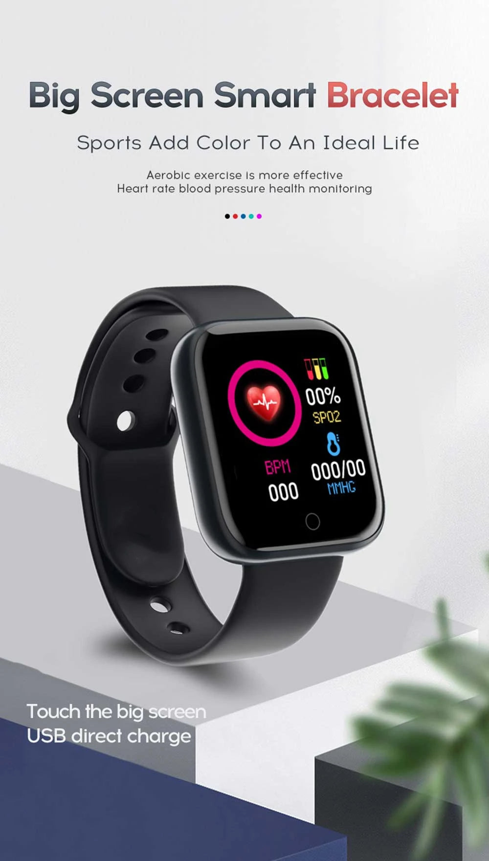 Smartwatch Esportivo – Monitor Cardíaco e Sono – Notificações – Unissex