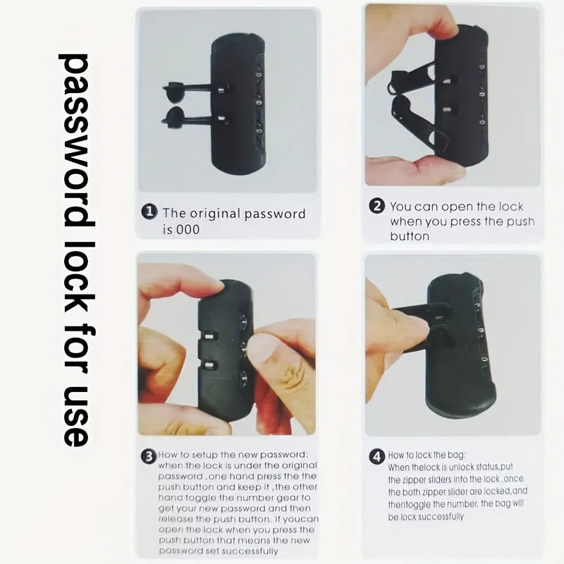 Bolsa Transversal Masculina – Tecido Oxford – Bolso para Celular – Cadeado com Senha