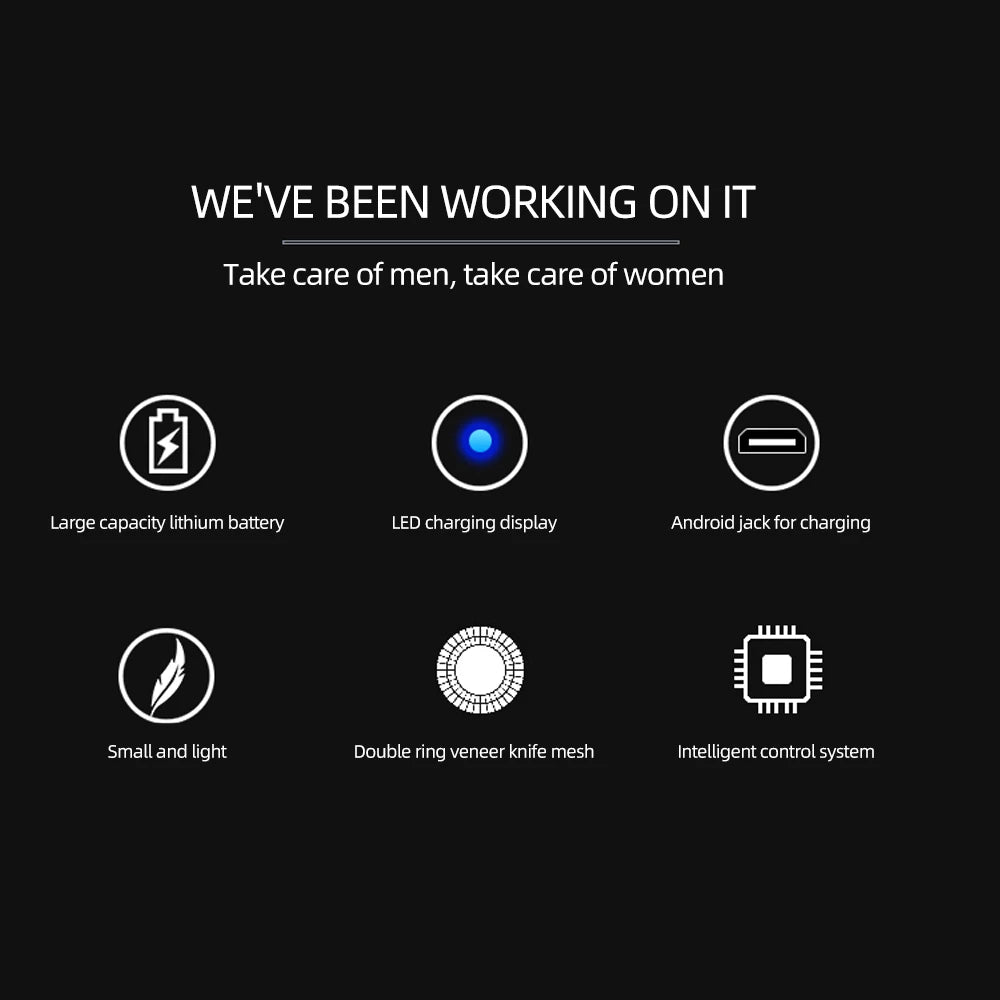 Barbeador Elétrico Mini Recarregável – Display LED – Unissex – Rosto, Corpo e Axilas