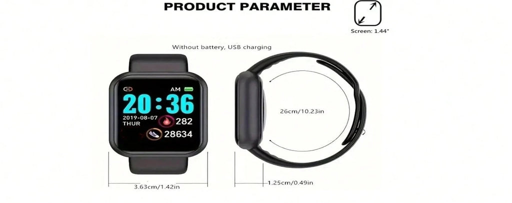 Smartwatch Esportivo – Monitor Cardíaco e Sono – Notificações – Unissex