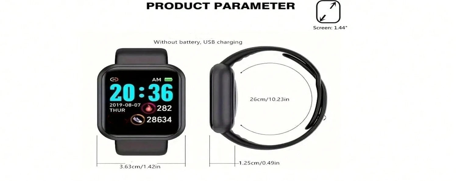 Smartwatch Esportivo – Monitor Cardíaco e Sono – Notificações – Unissex
