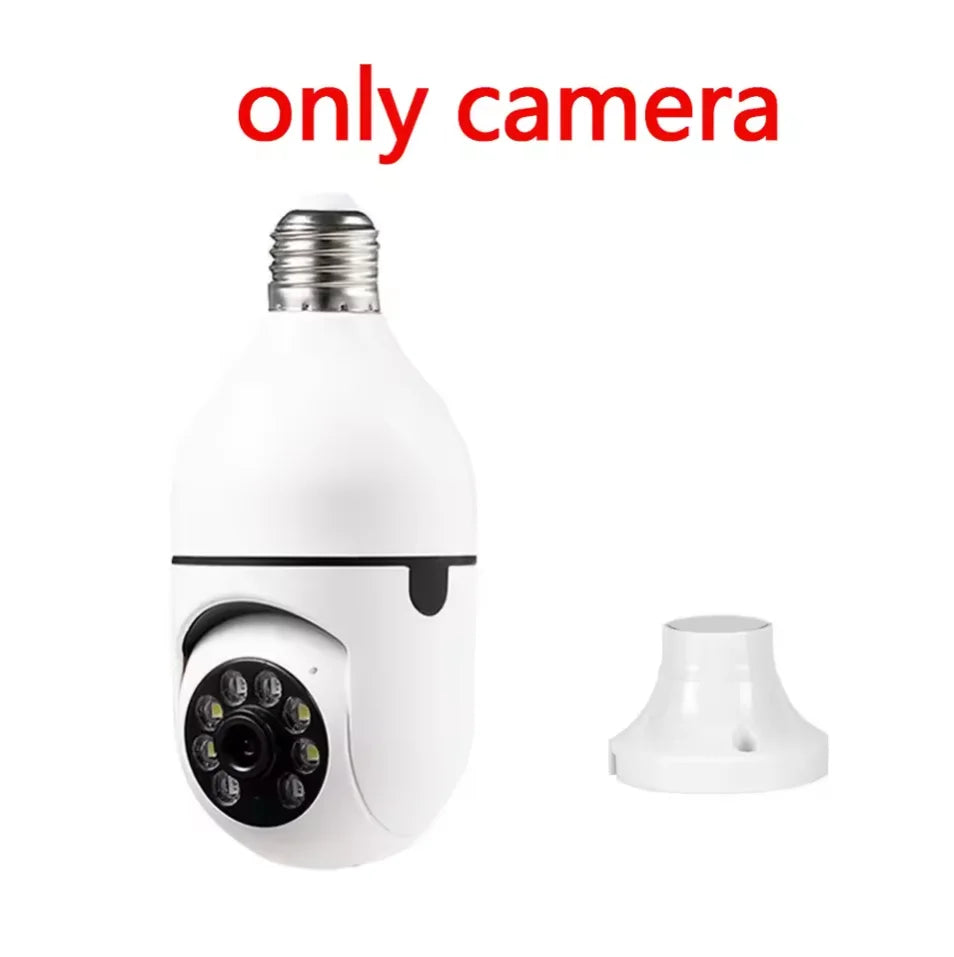 Câmera de Segurança WiFi em Formato de Lâmpada E27 – Full HD – Visão Noturna Colorida